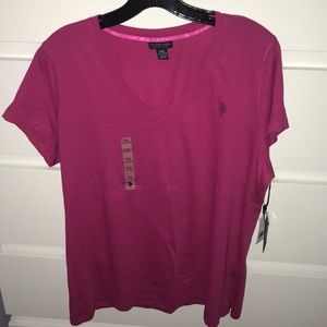 U.S Polo Assn. pink tee shirt